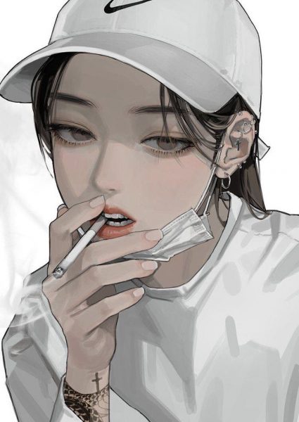 Avatar ngầu girl hút thuốc