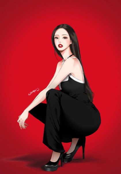 Avatar ngầu nữ tóc dài đen