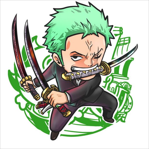 Avatar ngầu zoro chibi ngậm kiếm