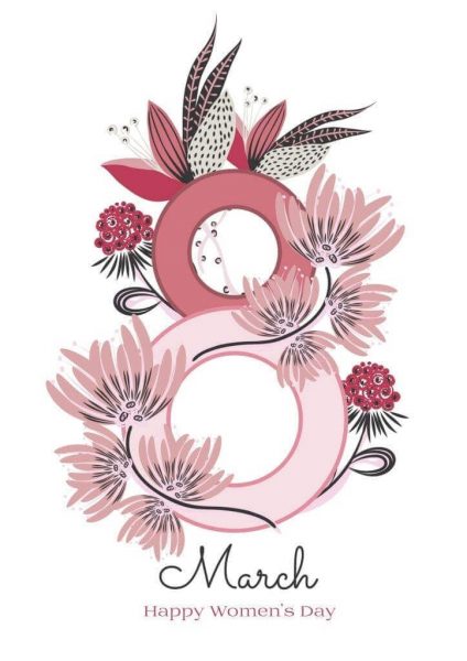 ảnh 8 3 số 8 đính hoa cúc hồng