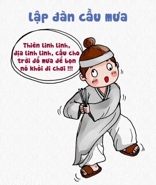 ảnh lập đàn cầu mưa không đi chơi