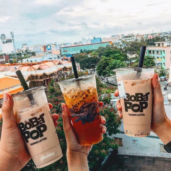 Ảnh trà sữa tự chụp view đẹp