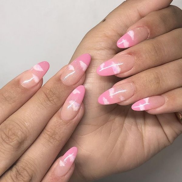 Hình mẫu nail đám mây ombre bắt trend