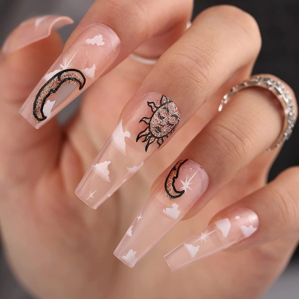 Hình mẫu nail đám mây phá cách độc đáo