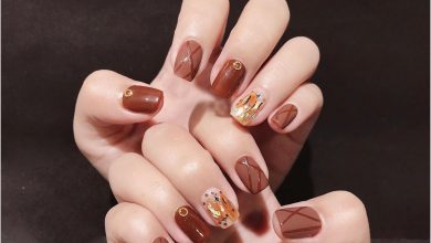 Mẫu nail màu nâu