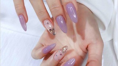 Mẫu nail màu tím
