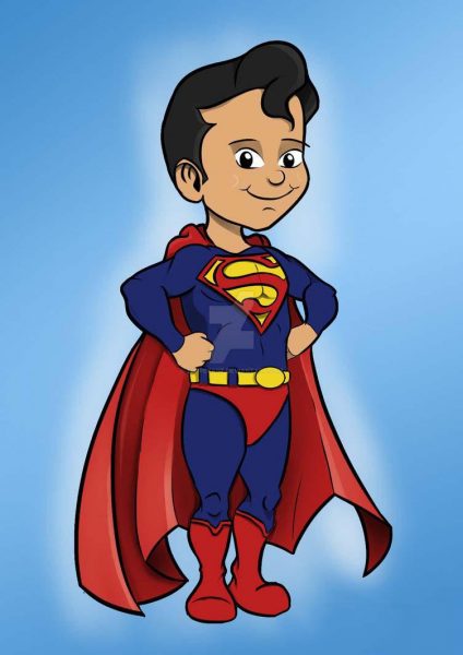 ảnh chibi siêu nhân chống nạnh