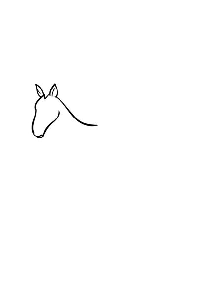 Cách vẽ con ngựa đơn giản, dễ nhất với bước 1