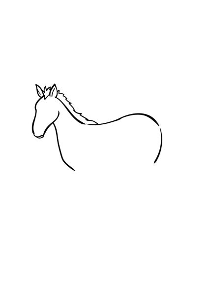 Cách vẽ con ngựa đơn giản, dễ nhất với bước 3