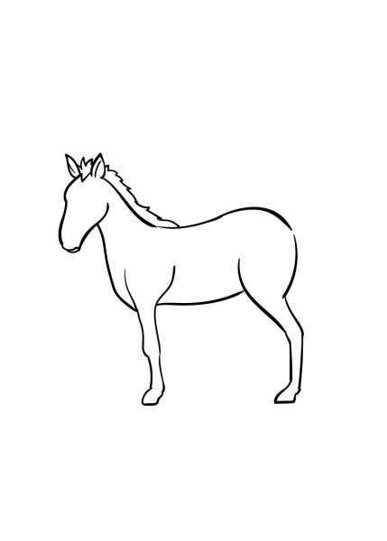 Cách vẽ con ngựa đơn giản, dễ nhất với bước 4