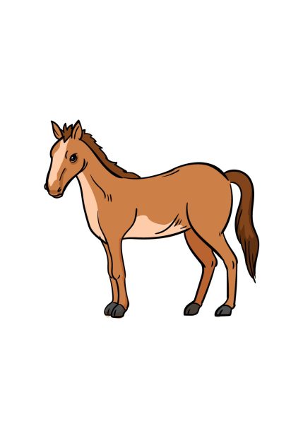 Cách vẽ con ngựa đơn giản, dễ nhất với bước 8