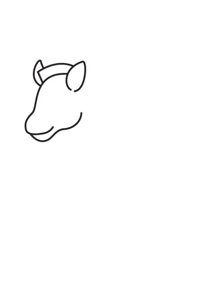 Cách vẽ con ngựa vằn với bước 2