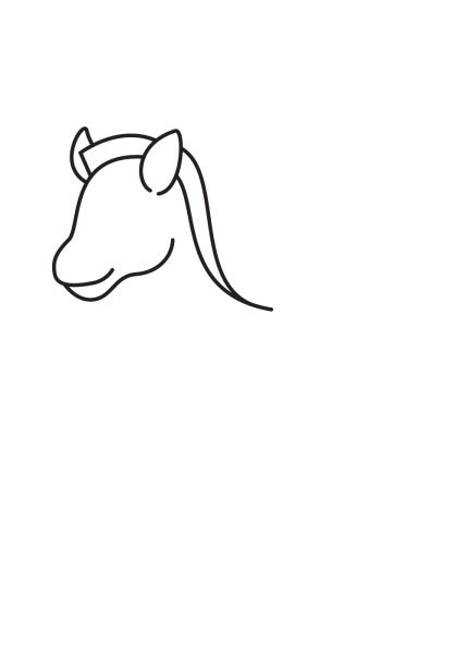 Cách vẽ con ngựa vằn với bước 3