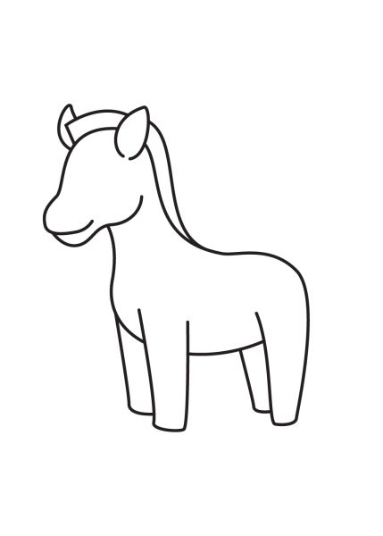 Cách vẽ con ngựa vằn với bước 6