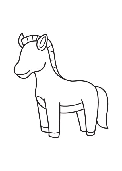 Cách vẽ con ngựa vằn với bước 8