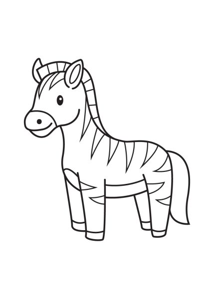 Cách vẽ con ngựa vằn với bước 9